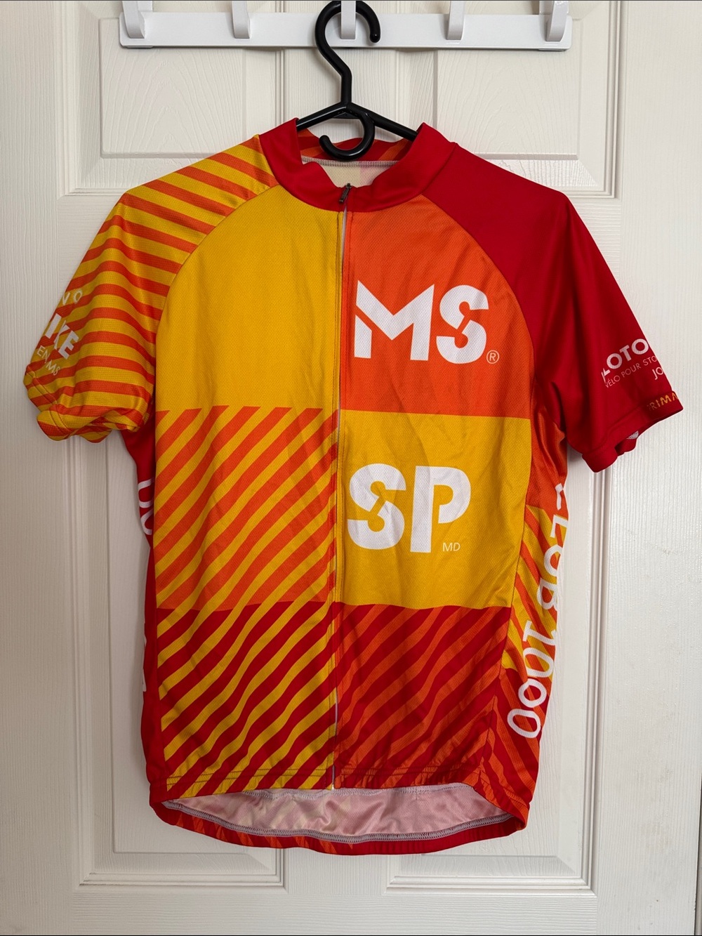 2018 MS Ride Cycling Jersey by Primal Wear Red, Orange & Yellow